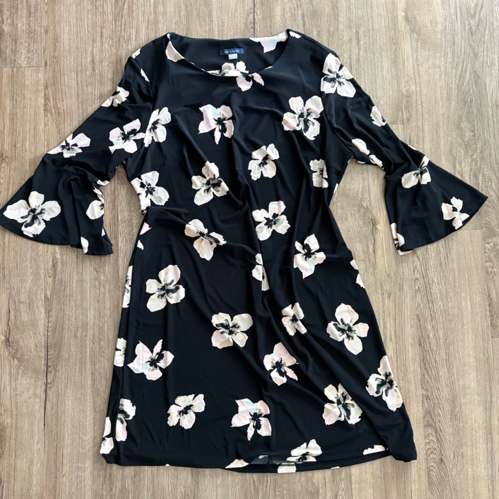 Tommy Hilfiger Black and Pink Floral Dress